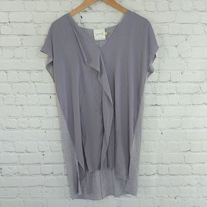 LYSSE | Lilac Sleeveless Front Drape Tunic Top S